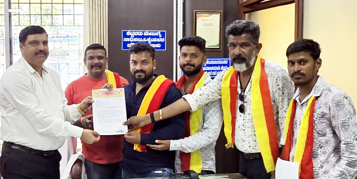 ನಮ್ಮ ಕರ್ನಾಟಕ ರಕ್ಷಣಾ ವೇದಿಕೆಯಿಂದ ನಗರಸಭೆ ಪೌರಾಯುಕ್ತರಿಗೆ ಮನವಿ